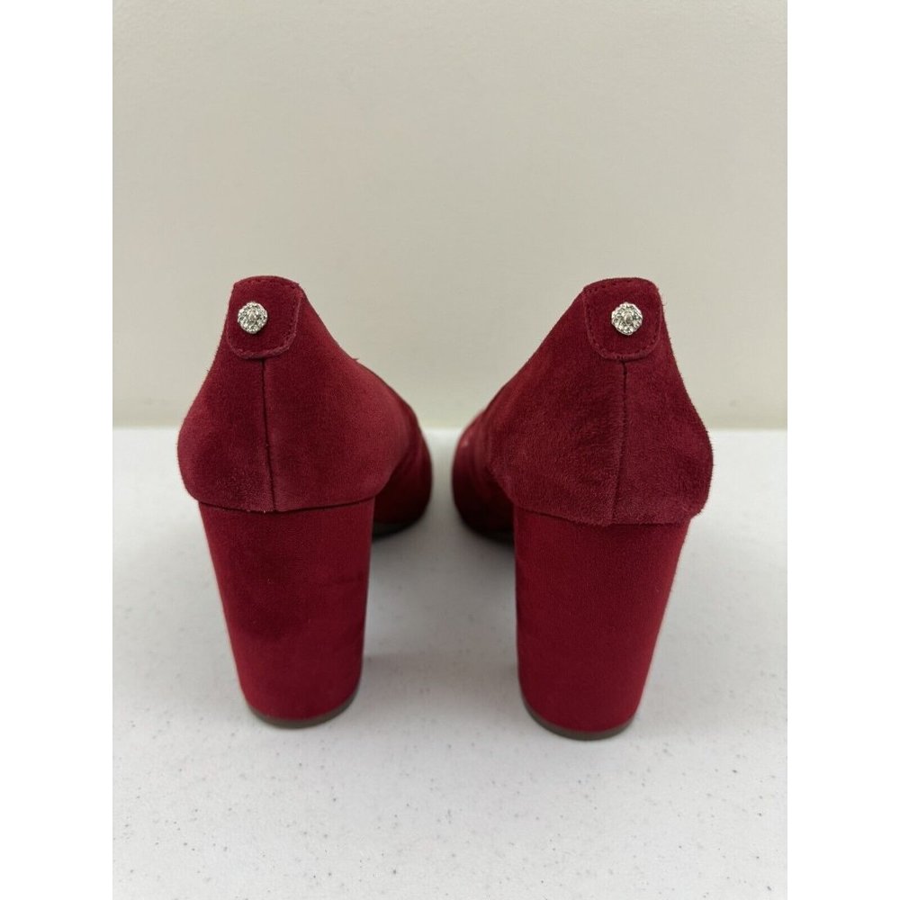 Anne Klein Lonnie Heels Women's Size 10 Red Leather - Picture 3 of 7